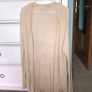 American Eagle Long Cream Cardigan